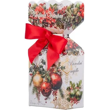 Vánoční dekorace Mýdlo 90g Krásné Vánoce ozdoby v krabičce, barevná