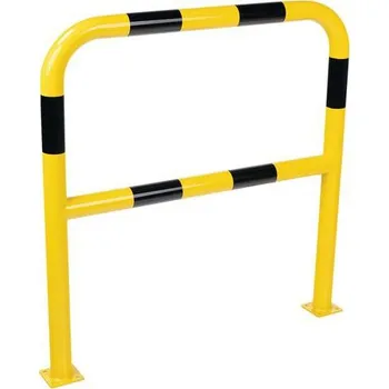 Dětská zábrana Kovová zábrana Manutan Expert, délka 100 cm, průměr 59 mm, žlutá/černá + Prodloužená záruka na 10 let