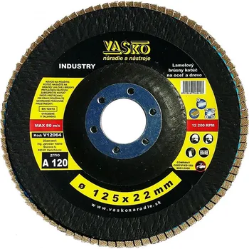 Brusný kotouč Lamelový brusný kotouč 125 x 22,2 zrno 120, INDUSTRY