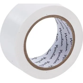 Lepicí páska Vyznačovací páska na podlahy, šířka 50 mm, bílá - Manutan Expert + Prodloužená záruka na 10 let