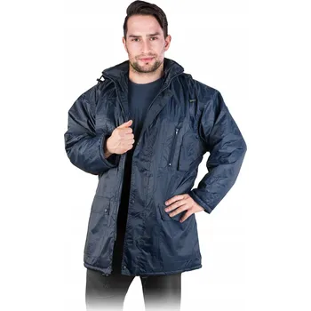 Pánská zateplená prodloužená zimní bunda s s kapucí, pracovní, s kapsami