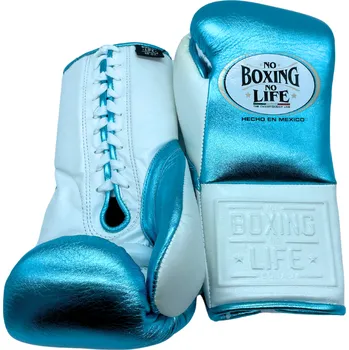 Boxerské rukavice Boxerské rukavice No Boxing No Life - aqua / bílé