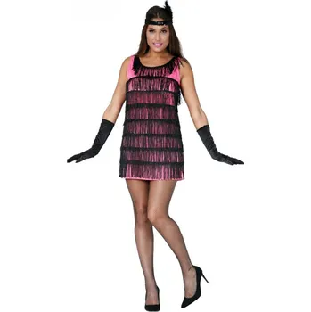 Karnevalový kostým Fiestas Guirca Charlestonové šaty pink - velikost L 42/44