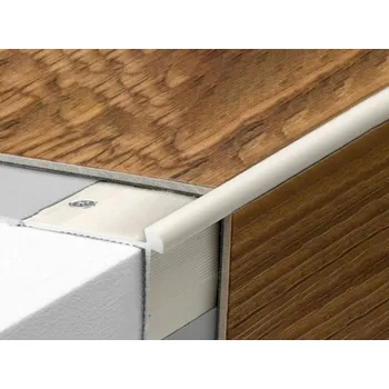 Podlahová lišta Profilteam schodová lišta vnější pro obložení schodů vinylem do 5 mm, 42x28x1200 Inox E71