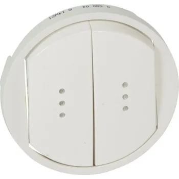 vypínač Kryt vypínače dvojitý s průzorem Céliane bílá Legrand 068004