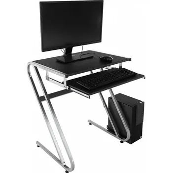 Psací stůl Kancelářský stůl, černá + stříbrná, Jofry