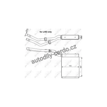 Chladič motoru Výměník tepla, vnitřní vytápění NRF 54303