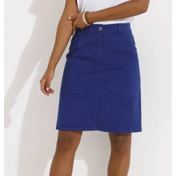 Dámská sukně Rovná keprová sukně tmavě modrá 50