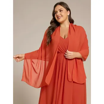 Šála Přehoz přes ramena / ruce ŠÁL XXL luxusní 02333-8 oranžová 183x70 cm