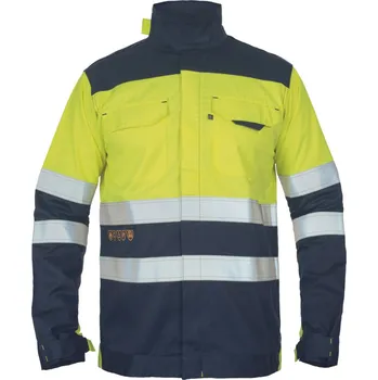 pracovní bunda Cerva Ride Fr Hv Multinormní bunda HI-VIS z nehořlavé bavlny 03510050 žlutá/navy XS