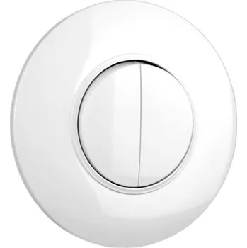 vypínač Elhard Kulatý vypínač Rondo č.5 s kulatým rámečkem, bílý - kompletní