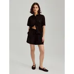 Šortky s přidaným lnem - XS - House - černá - 973DT-99X