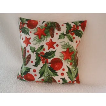 Povlak na dekorativní polštářek Pro útulný domov Cesmína a Šišky 40 x 40 cm