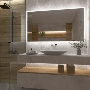 Zrcadlo DARAMIO Zrcadlo s LED osvětlením F3 70x60 cm