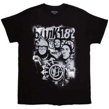 Pánské oblečení Merch Blink-182: Blink-182 Unisex T-shirt: One More Time Spray Paint (black) (xx-large) XXL