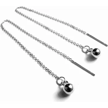 Náušnice Steel Jewelry Náušnice provlékací kuličky z chirurgické oceli NS140108 dárkové balení zdarma