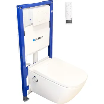 WC sada WATERGATE INTEGRA Premium CUBE sprchovací toaleta + GEBERIT DUOFIX předstěnový modul WG-200P-SET_111.925.00.5