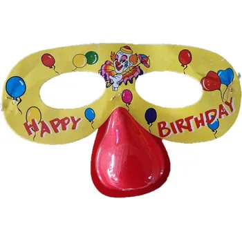 Karnevalová maska Maska papírová s nosem mix barev