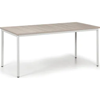 Jídelní stůl Jídelní stůl TRIVIA, 160x80 cm, šedá podnož, dub přírodní