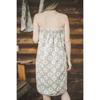 BELUTO Kilt do sauny dámský len/bavlna - Kvítek 75x140cm
