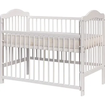 Dětská postýlka Dětská postýlka se stahovacím bokem borovice - ALEK bílá - Scarlett