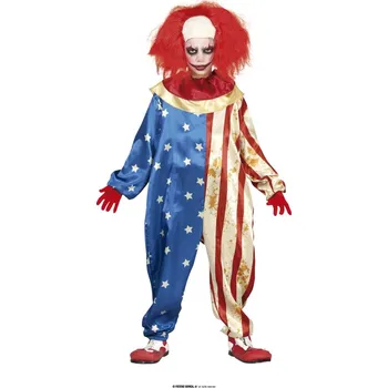 Karnevalový kostým Fiestas Guirca Klaun patriot - věk 5 - 6 roků - 110 - 115 cm