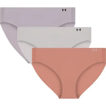 Souprava dámského spodního prádla Kalhotky Under Armour UA PURE STRETCH NO SHOW BIKINI-SOLID 3PK 1383897-696 Velikost S