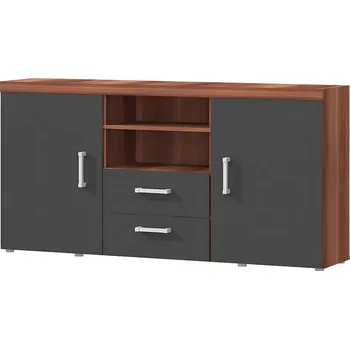 Komoda Komoda CHERIS 5, švestk/šedý grafit