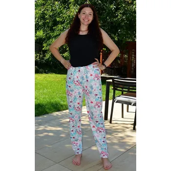 Dámské pyžamo Vienetta Dámské pyžamové kalhoty Ellie: lososová M