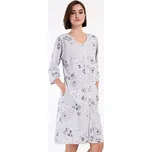 Vienetta Dámské domácí šaty s tříčtvrtečním rukávem Matylda: šedá 3XL