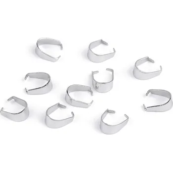 Přívěsek Šlupna z nerezové oceli k výrobě šperků Varianta: 2 (4x8 mm) platina, Balení: 10 ks