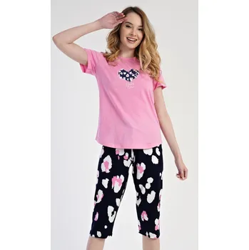 Dámské pyžamo Vienetta Dámské pyžamo kapri Jana: lososová XXL