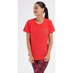 Vienetta Dámské pyžamo kapri Kateřina: červená XXL