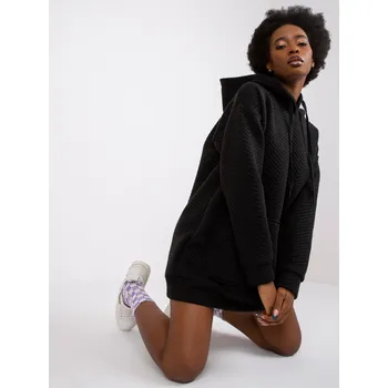 Dámská mikina Černá strukturovaná mikina Atlanta -RV-BL-7487.66-black Velikost: S/M