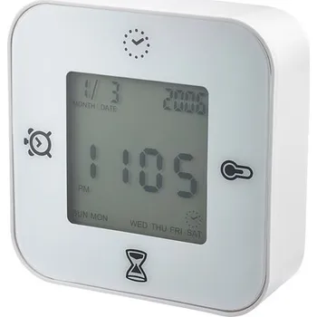 Hodiny Hodiny, teploměr, budík, časovač 4v1 IKEA KLOCKIS bílé