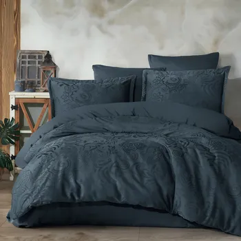 Povlečení ŽAKÁROVÉ POVLEČENÍ JACQUARD MARBELLA1 200X220 CM, 2KS 70X80 CM GRAFITOVÉ