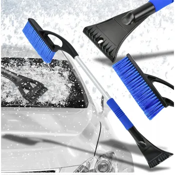 Autoškrabka KARTÁČ NA SNÍH A LED ŠKRABKA NA OKNA MOSAZNÁ 2v1