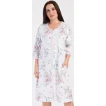Vienetta Dámské domácí šaty s tříčtvrtečním rukávem Margot: bílá 3XL