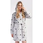 Vienetta Dámský župan krátký s kapucí Puntík: světle šedá L