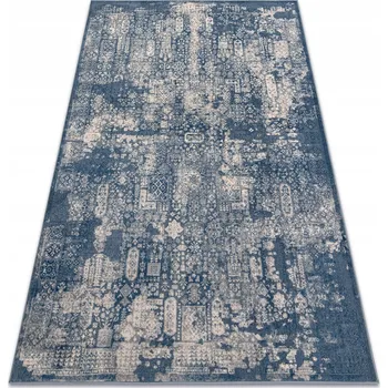 Koberec KOBEREC NAIN VLNA ORNAMENT VINTAGE tmavě modrá / béžová 80x150 cm
