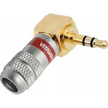 Audio kabel Zástrčka 3,5 mm stereo, pozlacená, úhlová, chromovaná, 3,5 m