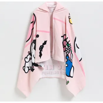 Dívčí spodní prádlo Reserved - Plážový ručník s kapucí Hello Kitty and Friends - růžová - 306EQ-30X - 306EQ-30X-ONE