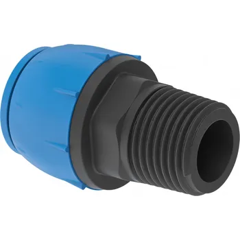 Vodovodní potrubí SICOMAT - Potrubní rozvody stlačeného vzduchu Přímá spojka SQ vnější závit 1/2" - 18 mm