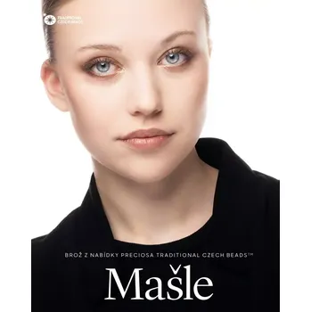 Brož KORÁLKOVÁ STAVEBNICE - Korálková mašle - brož (1ks) (Brož z perliček PRECIOSA)