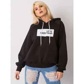 Dámská mikina Černá dámská mikina s nápisem EM-BL-651/2.41X-black Velikost: S/M