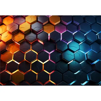 Fototapeta Fototapeta pro mládež 3D hexagonální vzory pro kluka, tapeta na zeď 350x250 cm