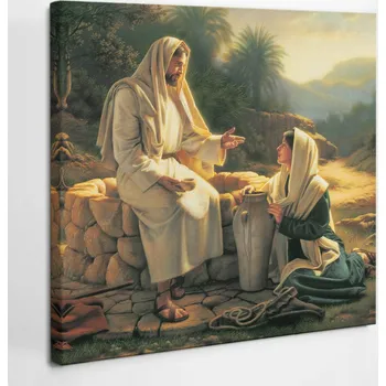 Obraz Plátěný obraz na rámu Dobrý Samaritán s Ježíšem 40x40 cm