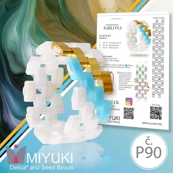 ostatní stavebnice Rukodělná korálková stavebnice MIYUKI. Stavebnice prstenu BROKEN Line HTL no. P90