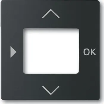 vypínač Kryt pro přístroje s displejovým modulem ABB Future linear, Busch-axcent 2CKA006430A0389 mechová černá