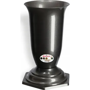 Váza Váza na hřbitov Kadax grafitová 15x29,5 cm
